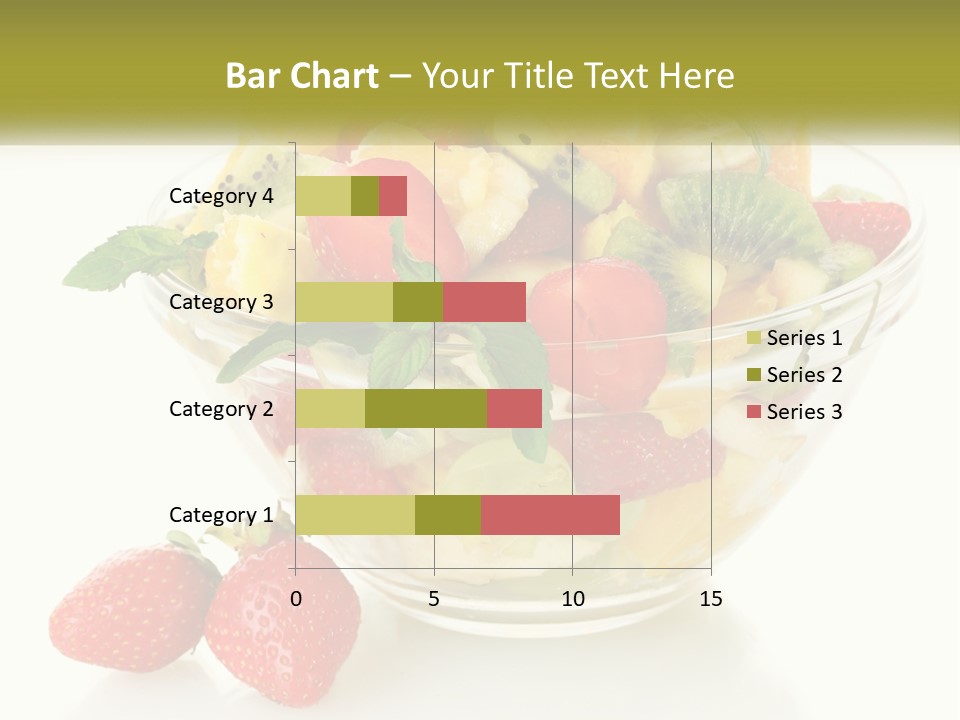 A Bowl Of Fruit Is Shown With Two Strawberries PowerPoint Template