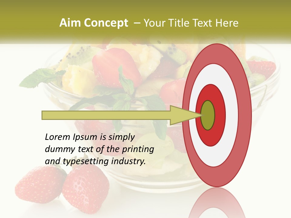 A Bowl Of Fruit Is Shown With Two Strawberries PowerPoint Template