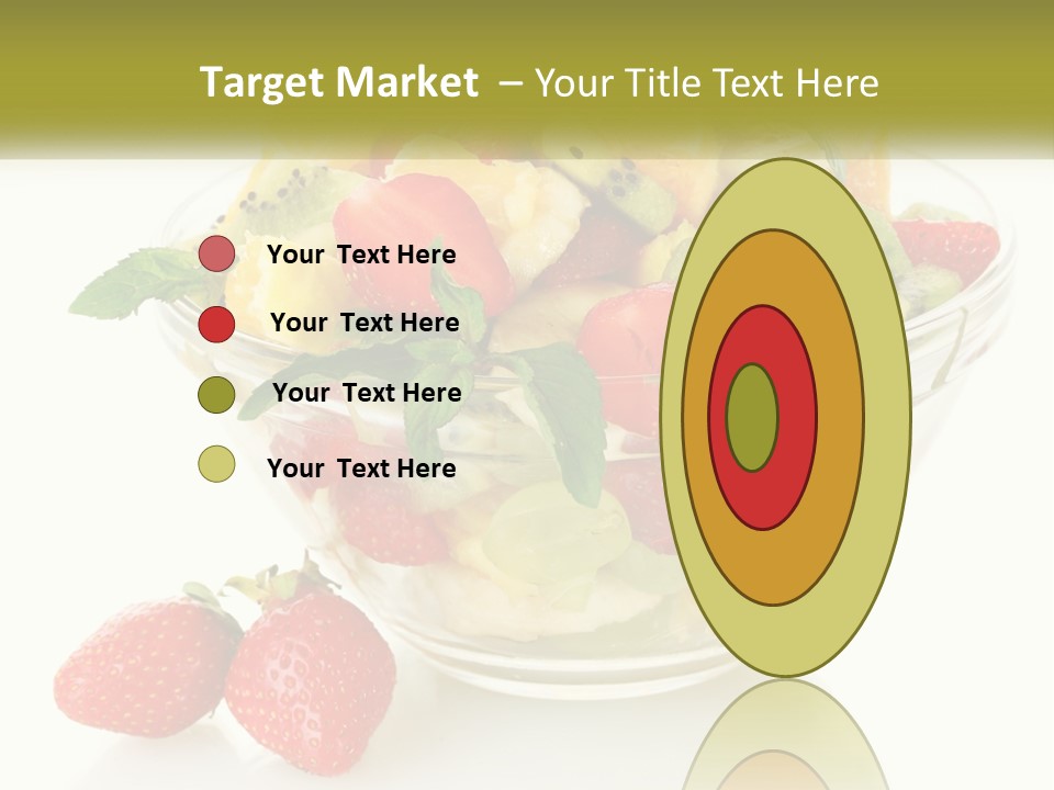 A Bowl Of Fruit Is Shown With Two Strawberries PowerPoint Template