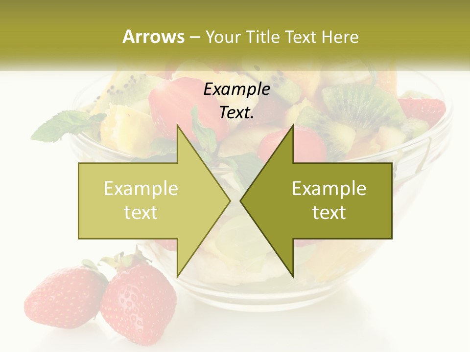 A Bowl Of Fruit Is Shown With Two Strawberries PowerPoint Template