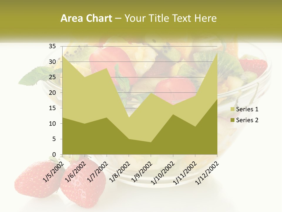 A Bowl Of Fruit Is Shown With Two Strawberries PowerPoint Template