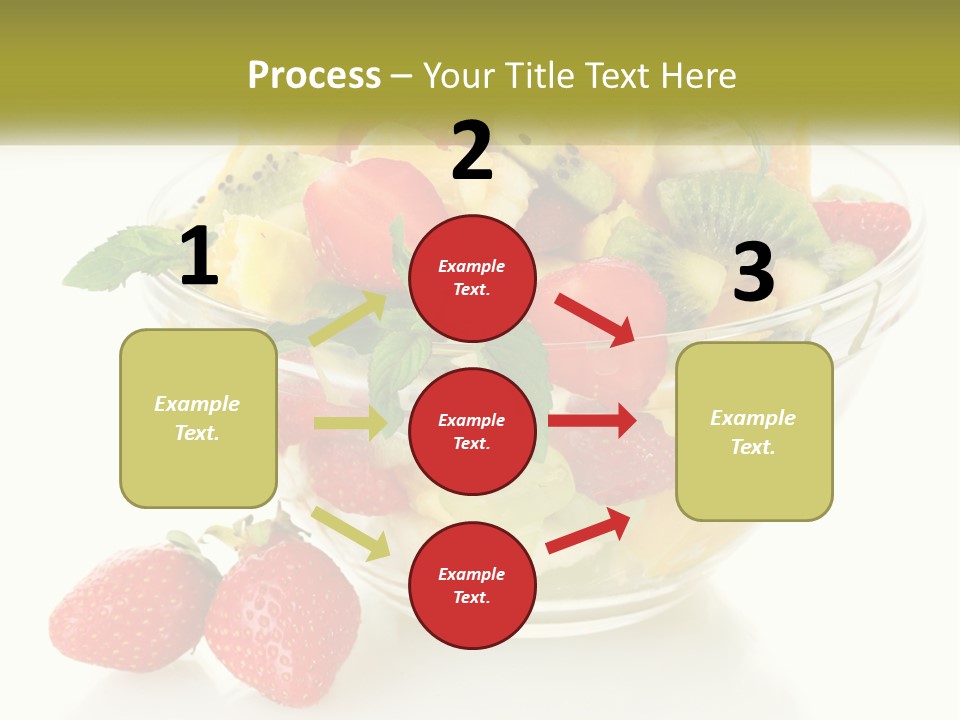 A Bowl Of Fruit Is Shown With Two Strawberries PowerPoint Template