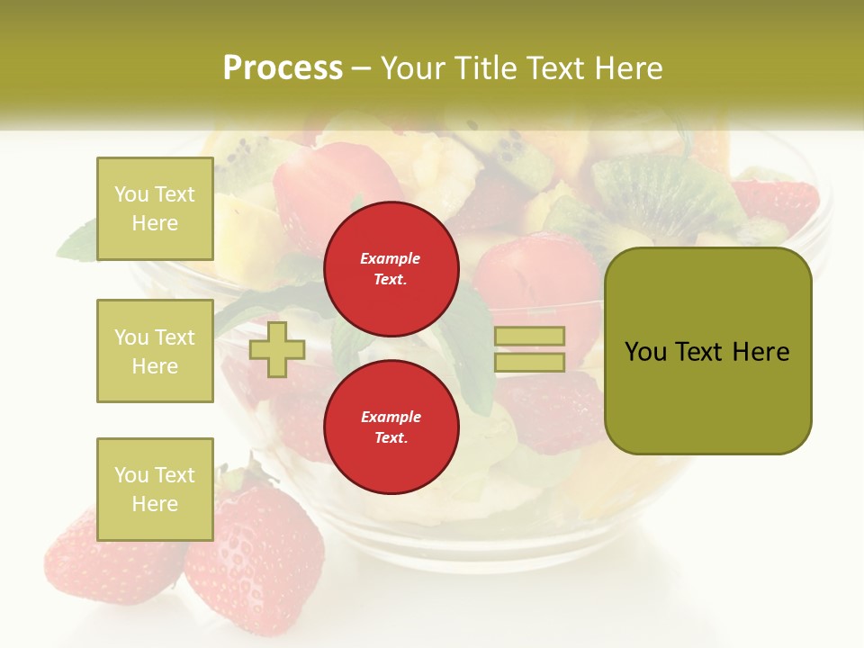 A Bowl Of Fruit Is Shown With Two Strawberries PowerPoint Template