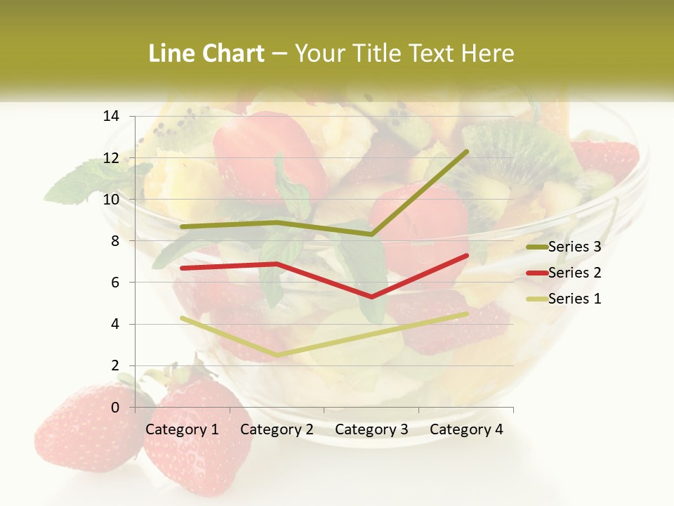 A Bowl Of Fruit Is Shown With Two Strawberries PowerPoint Template