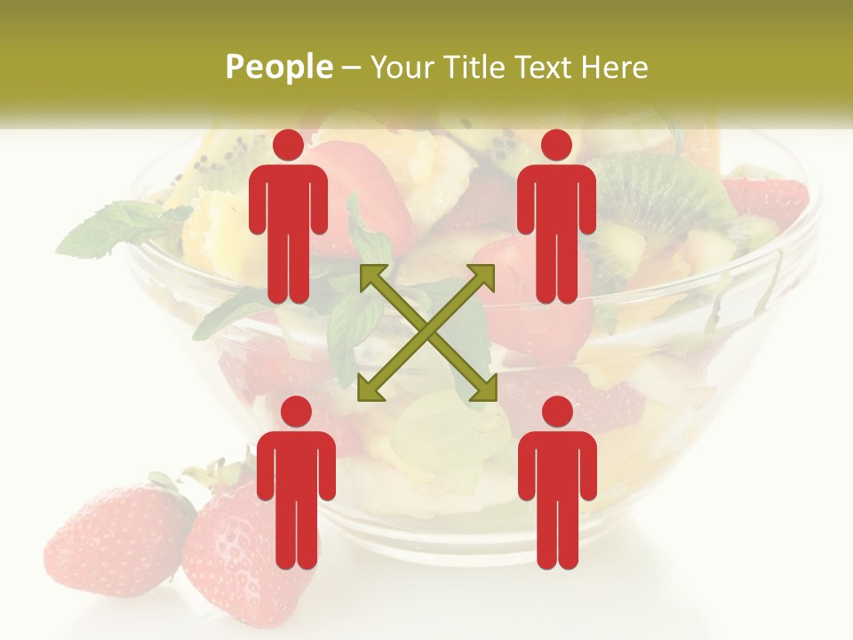 A Bowl Of Fruit Is Shown With Two Strawberries PowerPoint Template