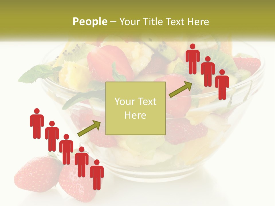 A Bowl Of Fruit Is Shown With Two Strawberries PowerPoint Template