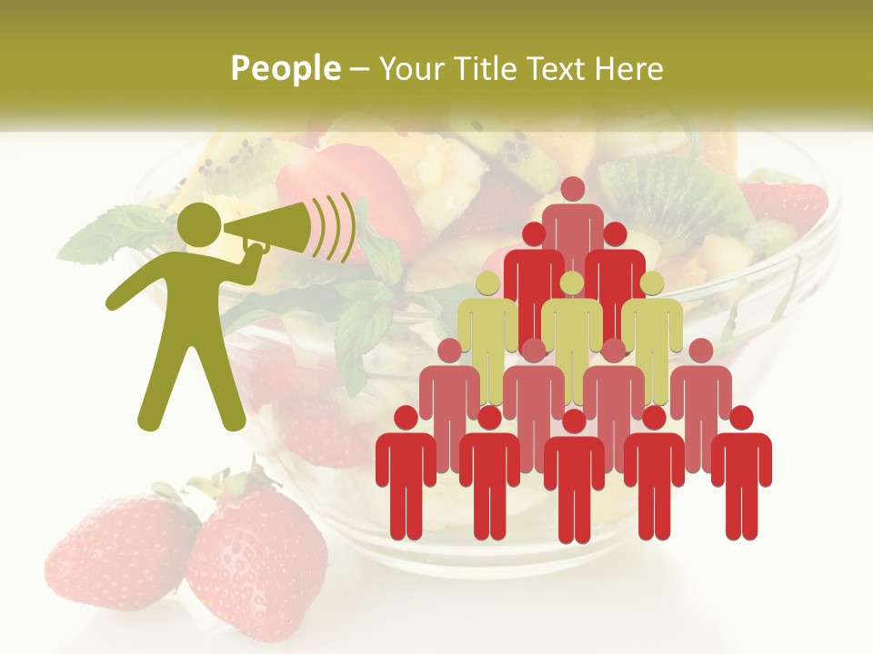 A Bowl Of Fruit Is Shown With Two Strawberries PowerPoint Template
