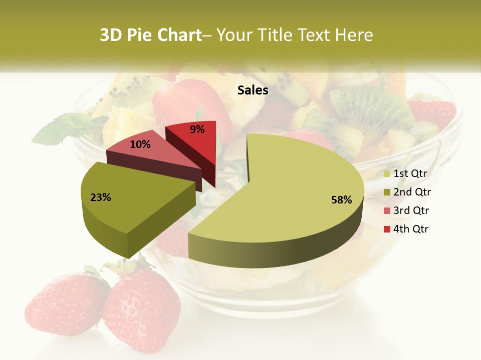 A Bowl Of Fruit Is Shown With Two Strawberries PowerPoint Template