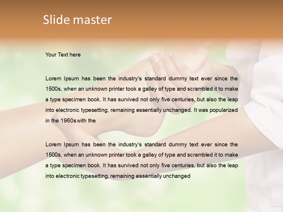 A Person Is Holding The Foot Of Another Person PowerPoint Template