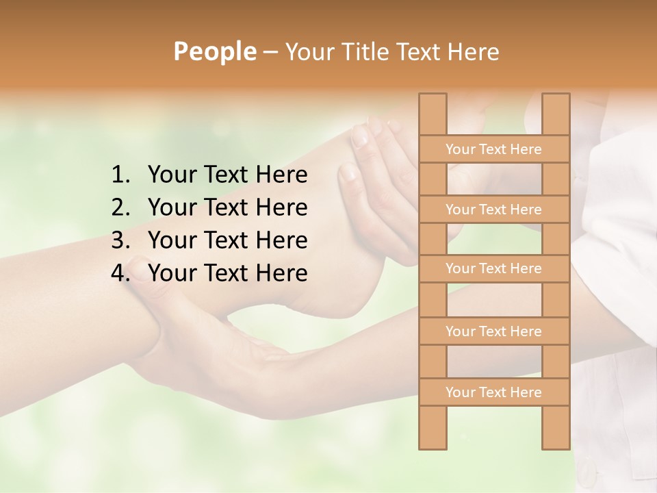 A Person Is Holding The Foot Of Another Person PowerPoint Template