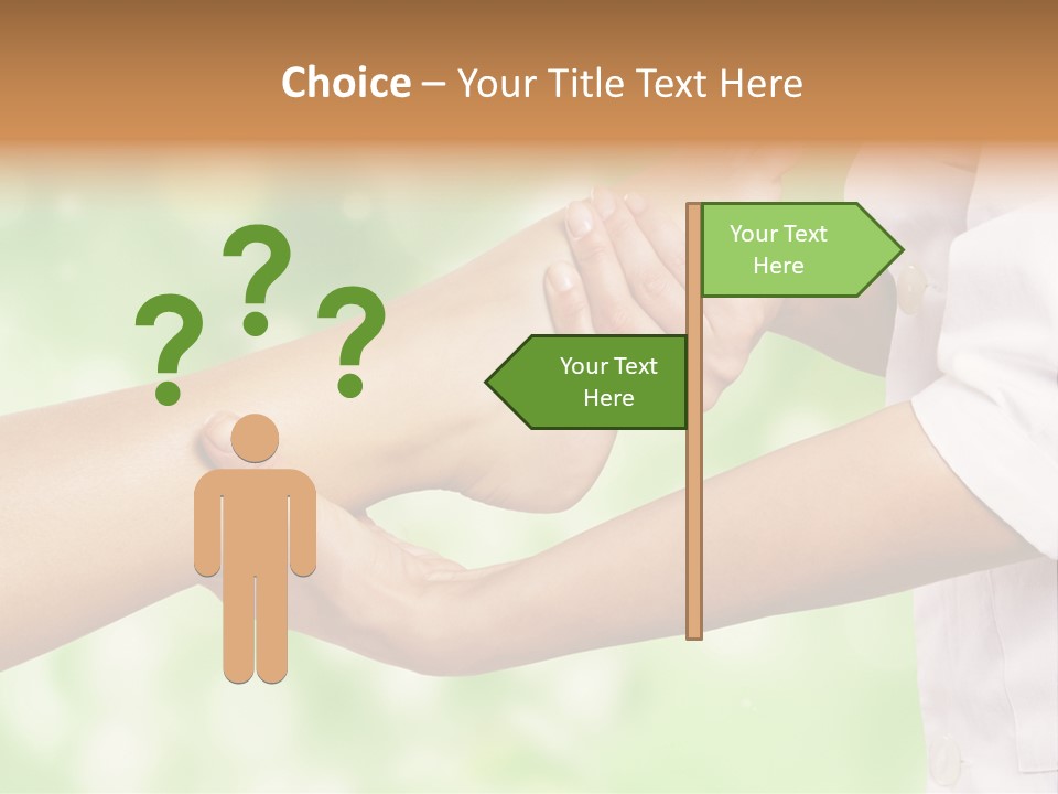 A Person Is Holding The Foot Of Another Person PowerPoint Template