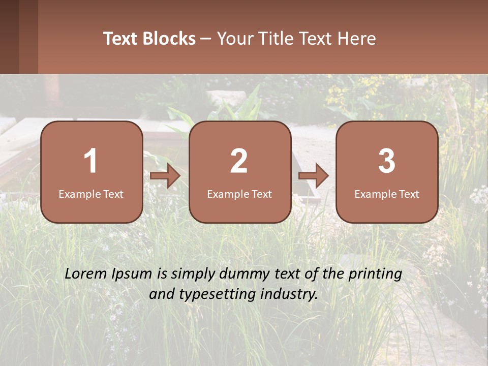 A Garden With Lots Of Plants And Water PowerPoint Template
