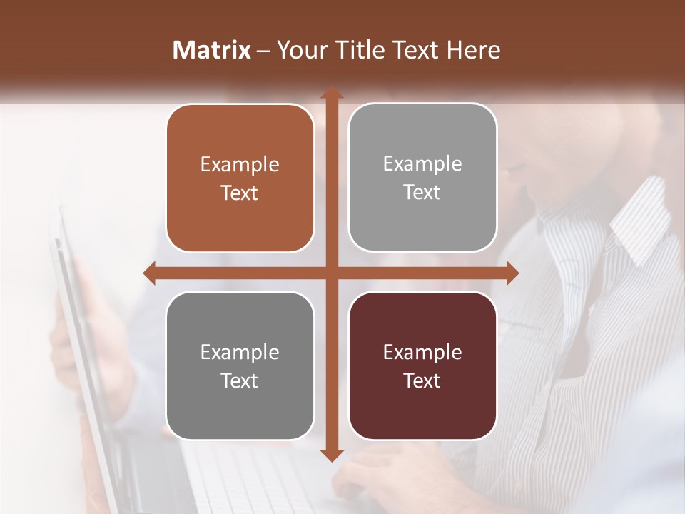 A Group Of People Looking At A Laptop PowerPoint Template