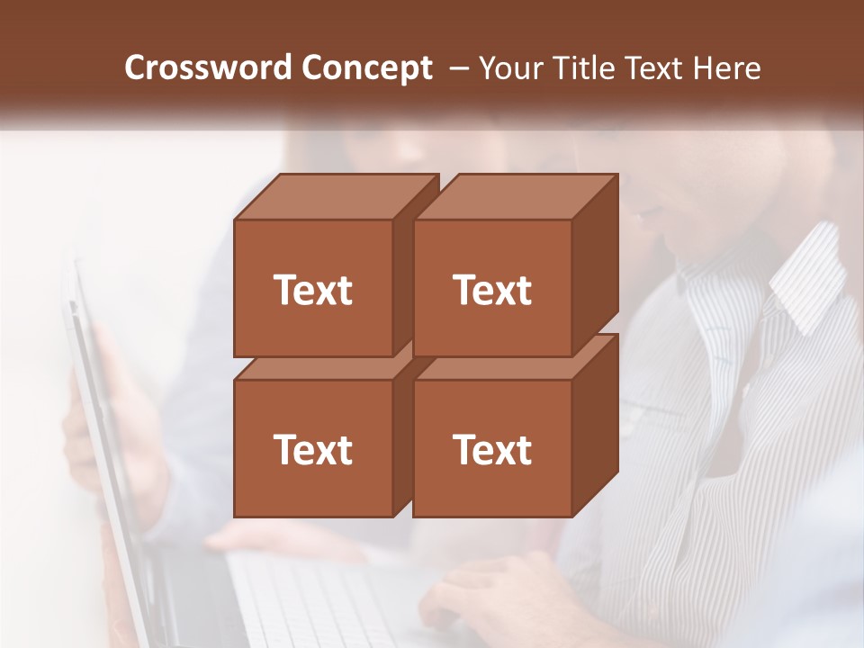 A Group Of People Looking At A Laptop PowerPoint Template