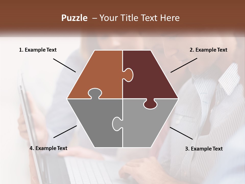 A Group Of People Looking At A Laptop PowerPoint Template