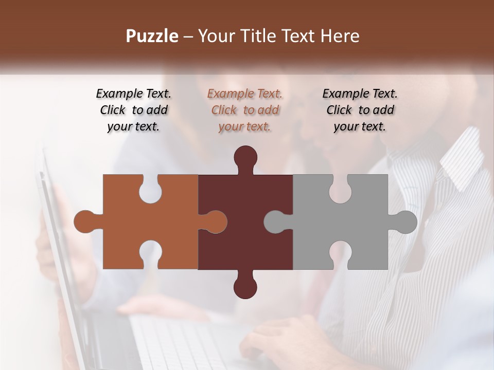 A Group Of People Looking At A Laptop PowerPoint Template