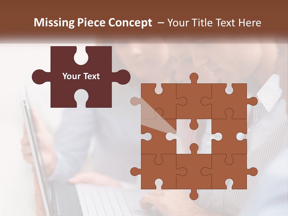 A Group Of People Looking At A Laptop PowerPoint Template