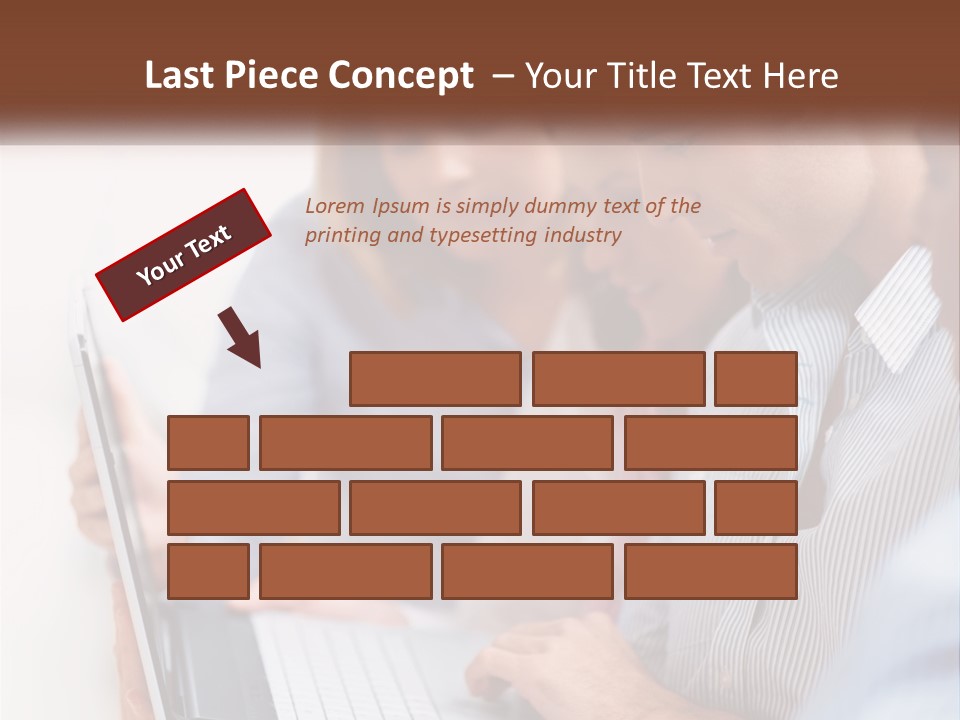 A Group Of People Looking At A Laptop PowerPoint Template