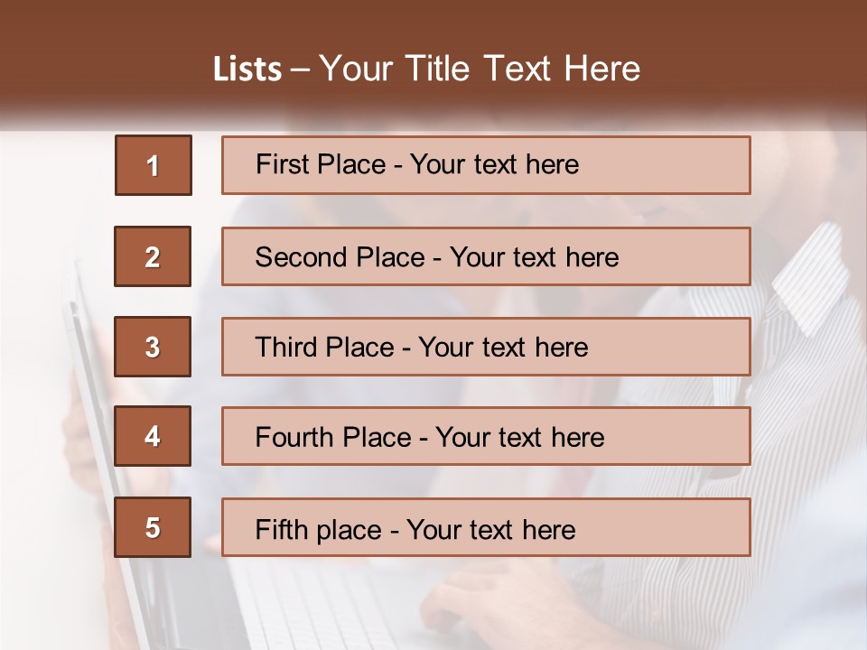 A Group Of People Looking At A Laptop PowerPoint Template
