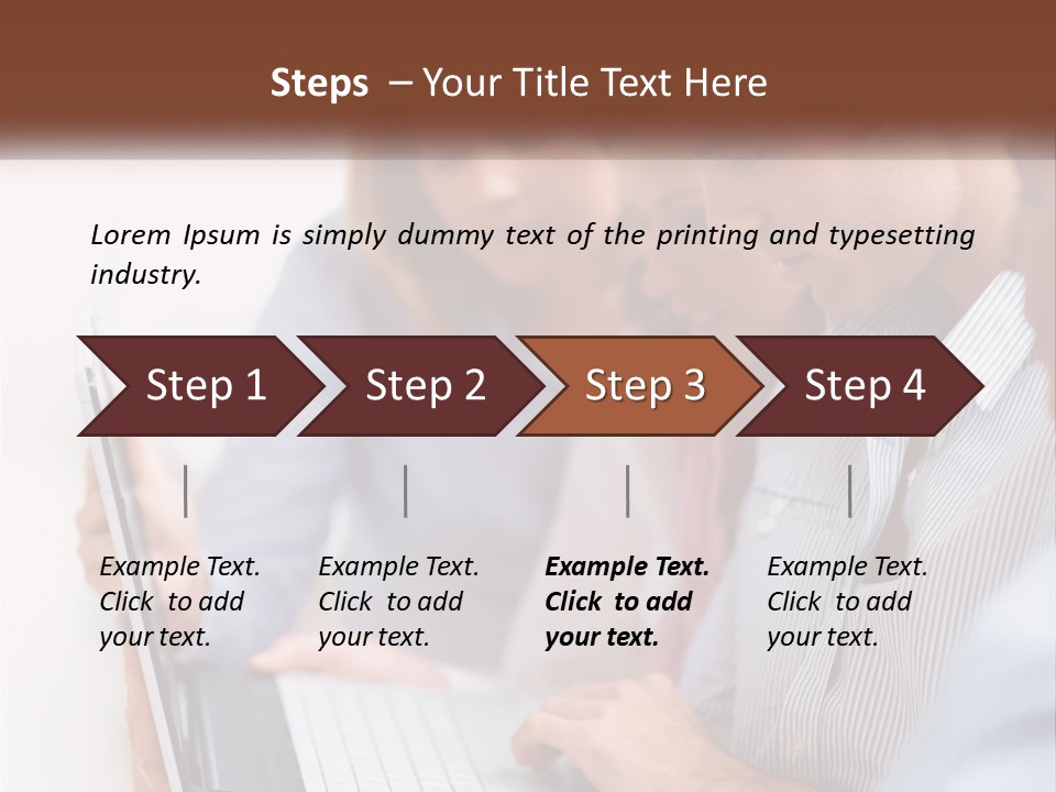A Group Of People Looking At A Laptop PowerPoint Template