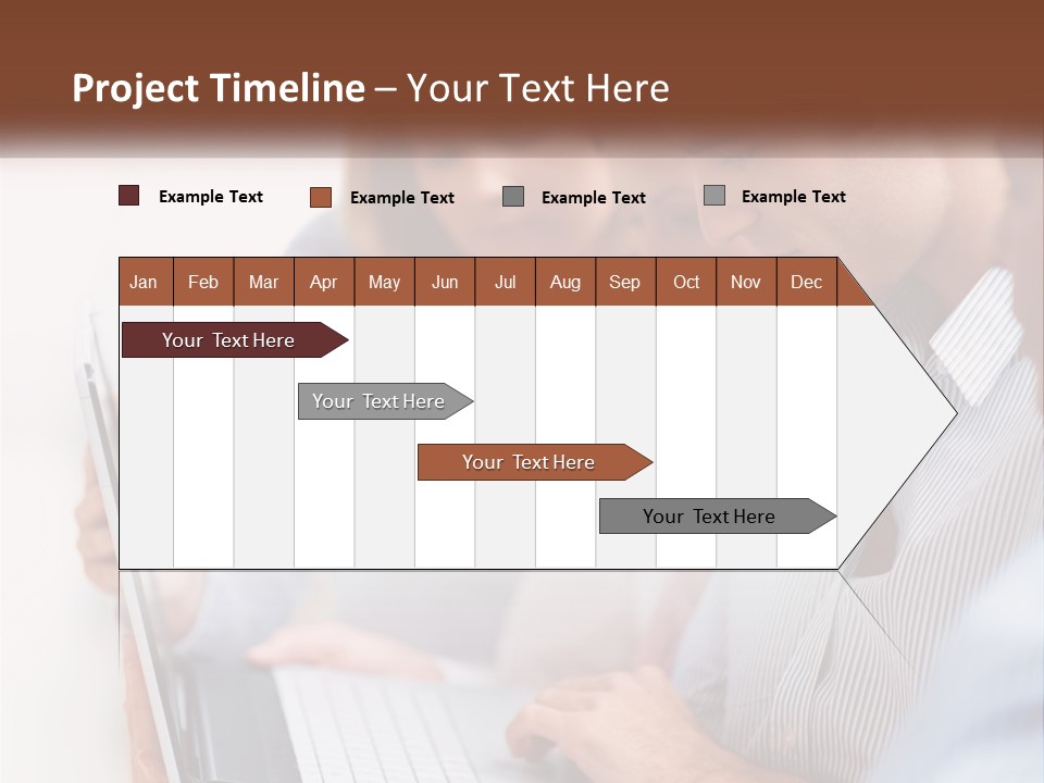 A Group Of People Looking At A Laptop PowerPoint Template