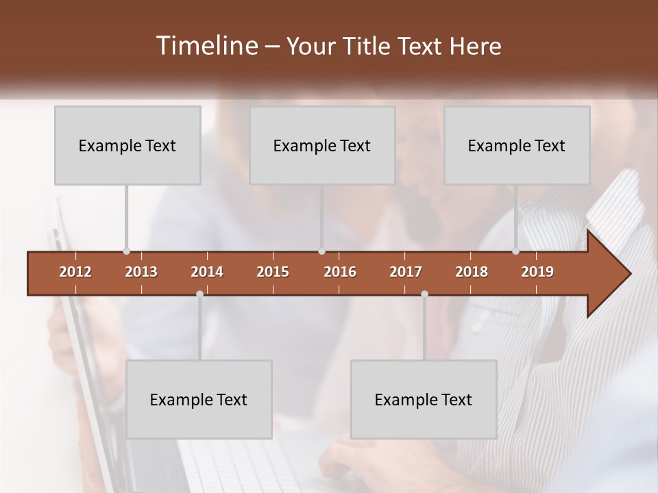 A Group Of People Looking At A Laptop PowerPoint Template