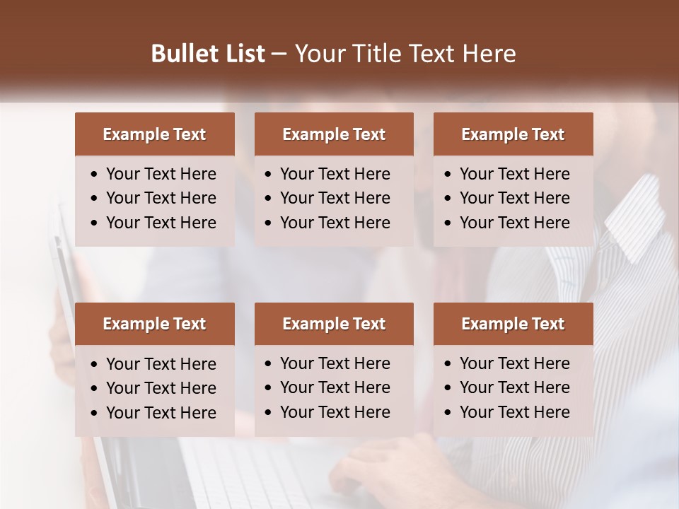 A Group Of People Looking At A Laptop PowerPoint Template