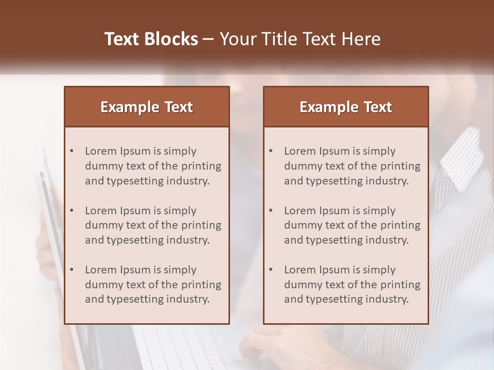 A Group Of People Looking At A Laptop PowerPoint Template