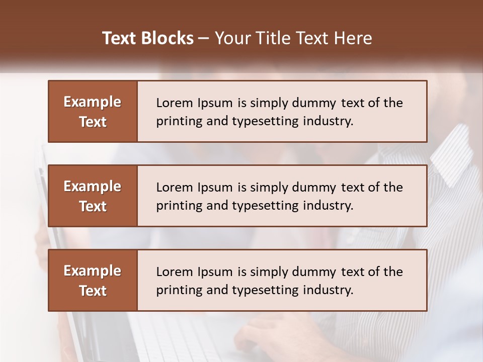 A Group Of People Looking At A Laptop PowerPoint Template