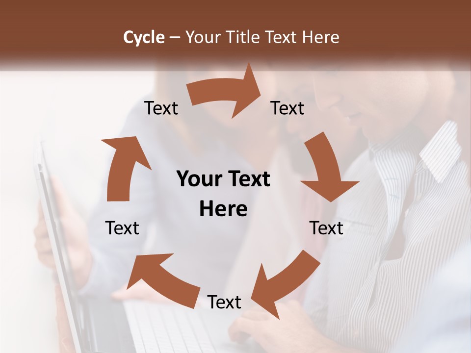 A Group Of People Looking At A Laptop PowerPoint Template