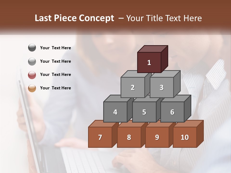 A Group Of People Looking At A Laptop PowerPoint Template
