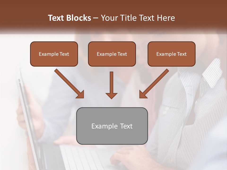 A Group Of People Looking At A Laptop PowerPoint Template