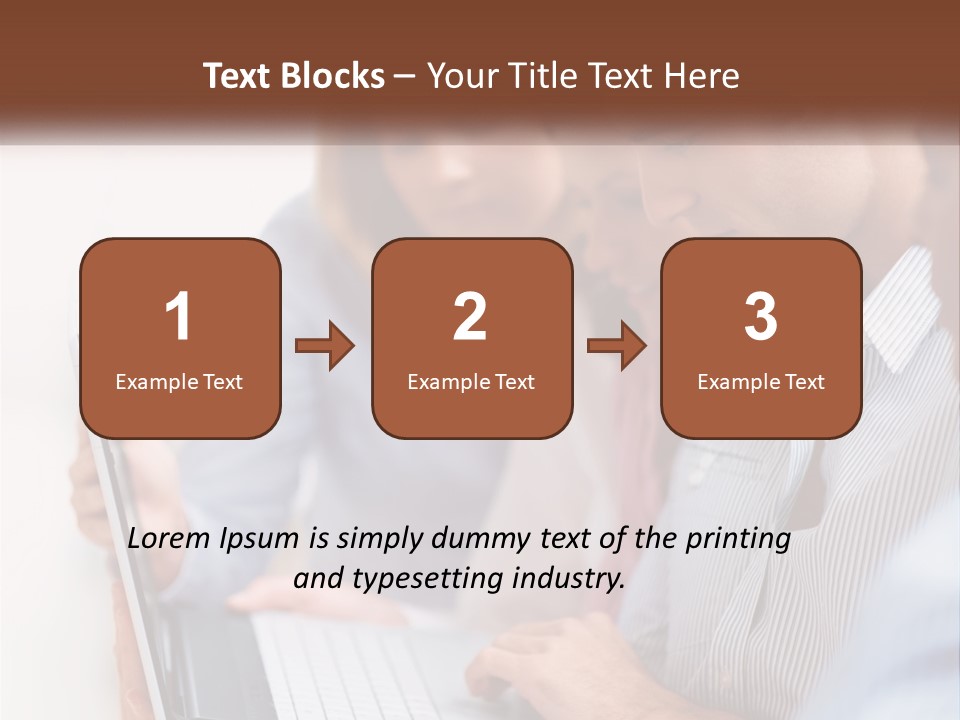 A Group Of People Looking At A Laptop PowerPoint Template