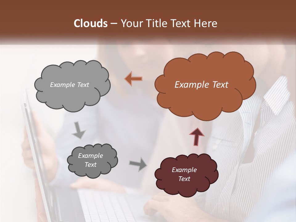 A Group Of People Looking At A Laptop PowerPoint Template