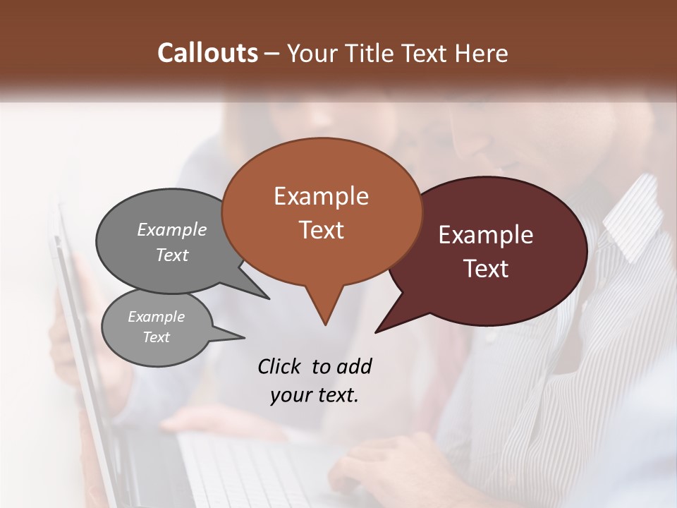 A Group Of People Looking At A Laptop PowerPoint Template