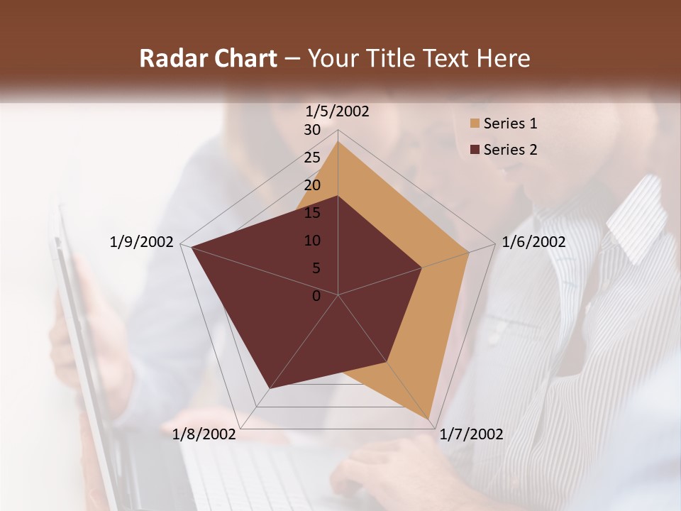 A Group Of People Looking At A Laptop PowerPoint Template
