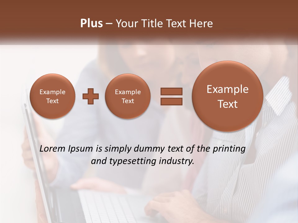 A Group Of People Looking At A Laptop PowerPoint Template