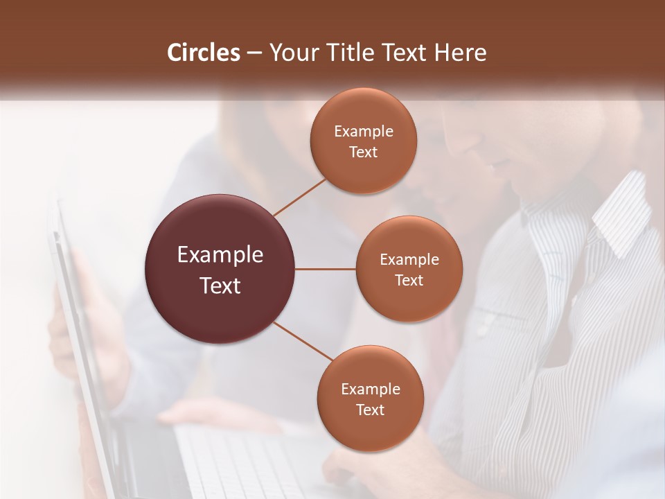 A Group Of People Looking At A Laptop PowerPoint Template