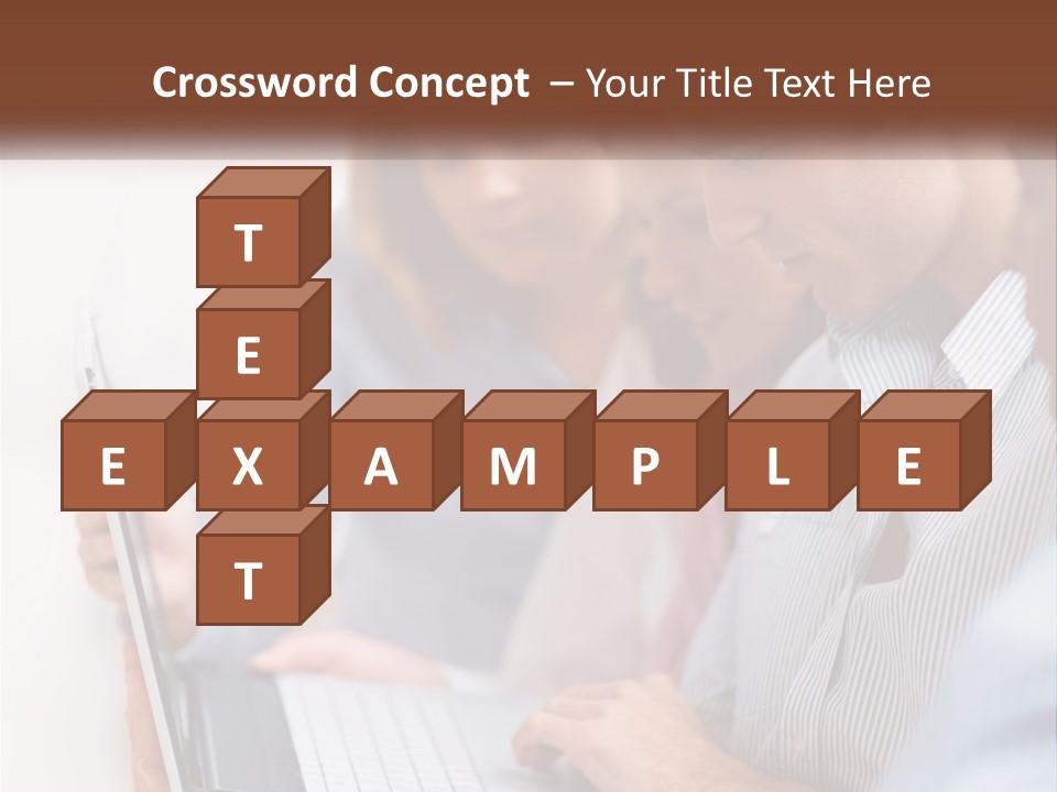 A Group Of People Looking At A Laptop PowerPoint Template