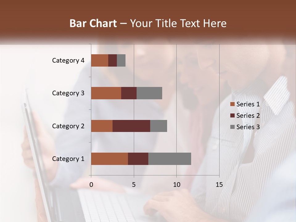 A Group Of People Looking At A Laptop PowerPoint Template