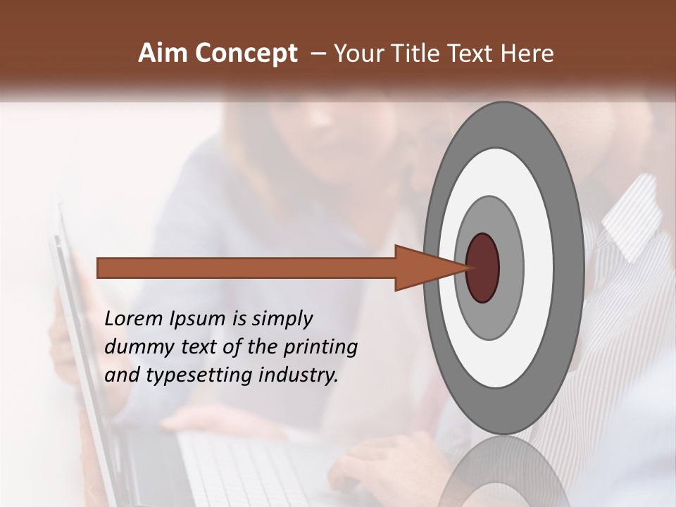 A Group Of People Looking At A Laptop PowerPoint Template