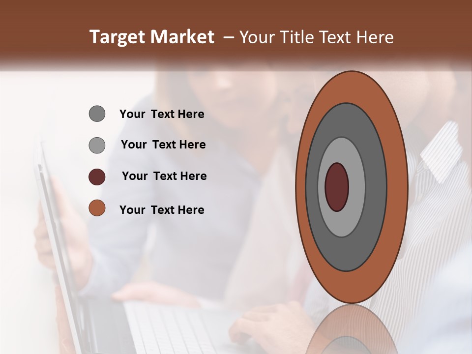 A Group Of People Looking At A Laptop PowerPoint Template