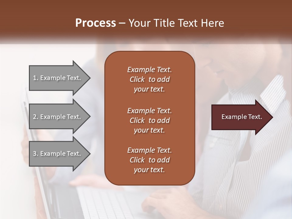 A Group Of People Looking At A Laptop PowerPoint Template