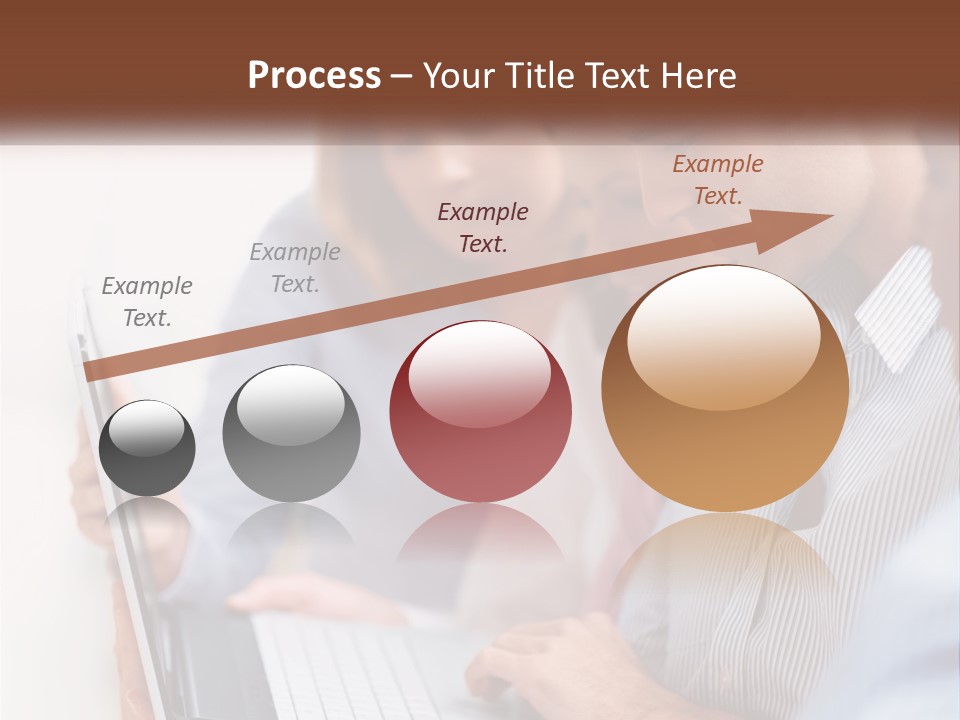 A Group Of People Looking At A Laptop PowerPoint Template