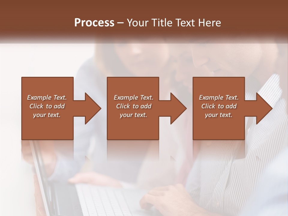 A Group Of People Looking At A Laptop PowerPoint Template