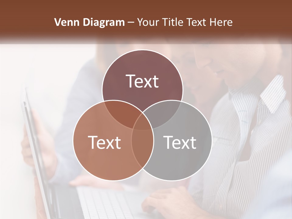 A Group Of People Looking At A Laptop PowerPoint Template