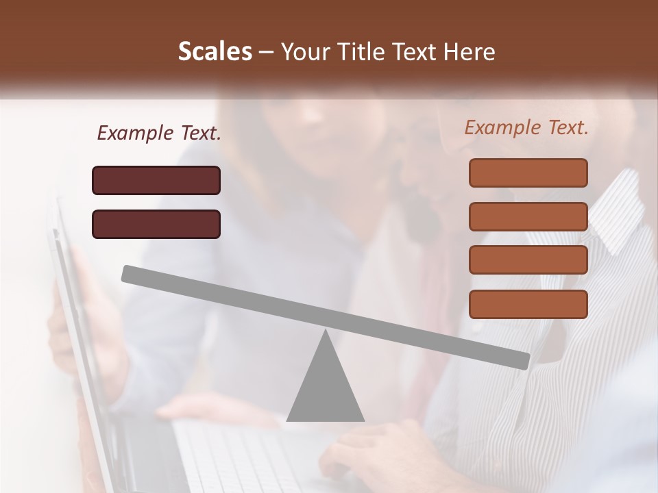 A Group Of People Looking At A Laptop PowerPoint Template