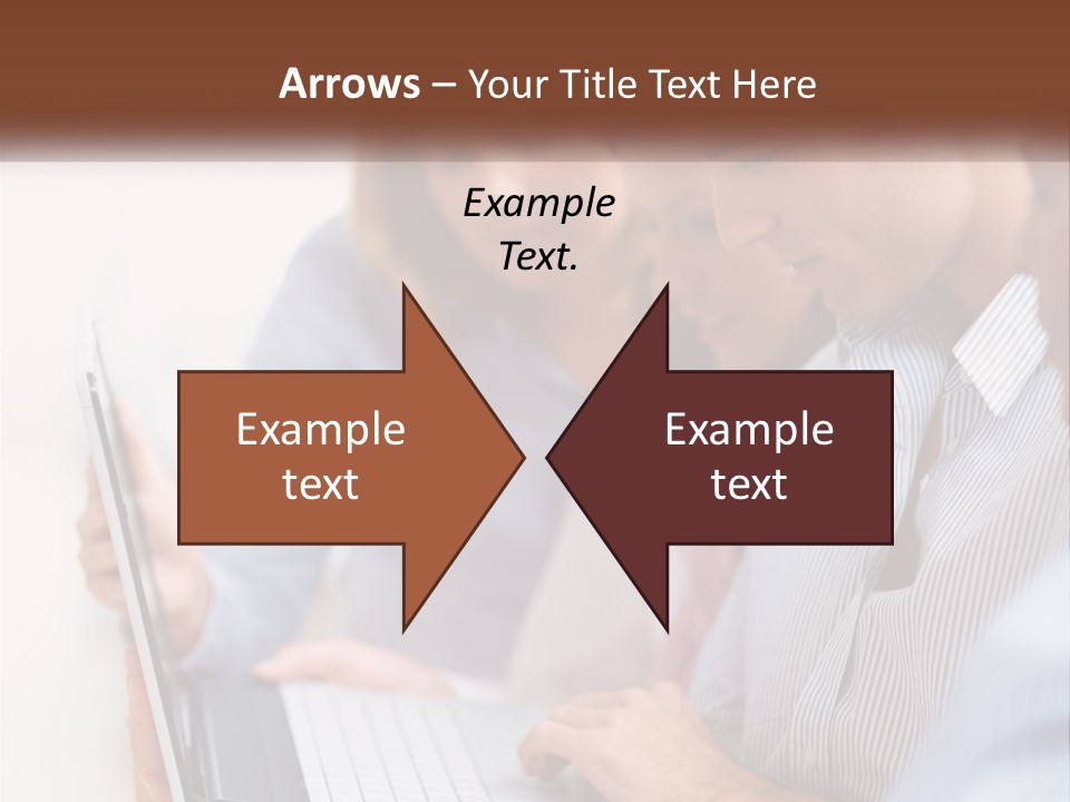 A Group Of People Looking At A Laptop PowerPoint Template