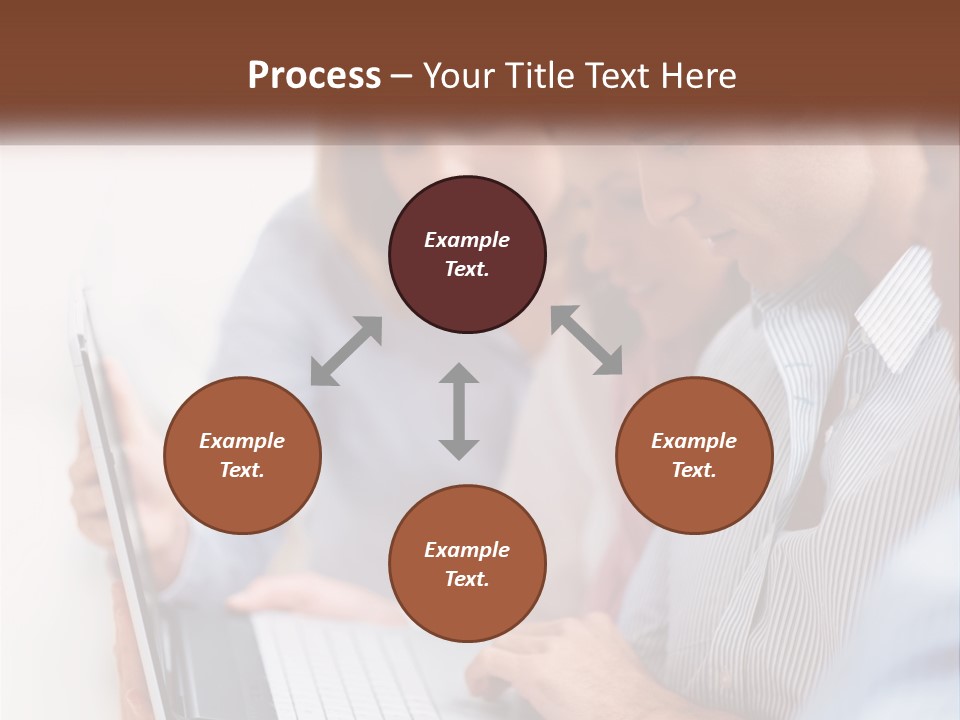 A Group Of People Looking At A Laptop PowerPoint Template