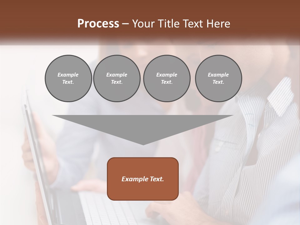 A Group Of People Looking At A Laptop PowerPoint Template